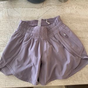 Lululemon 4 inch tracker shorts, size 0, light purpleish color very pretty